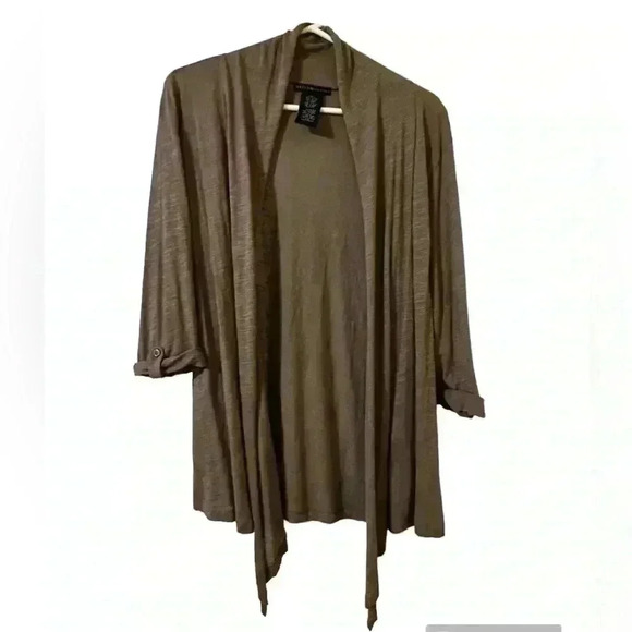 Women's Large Lightweight Oblong Cardigan Tan by Design History - Picture 1 of 4